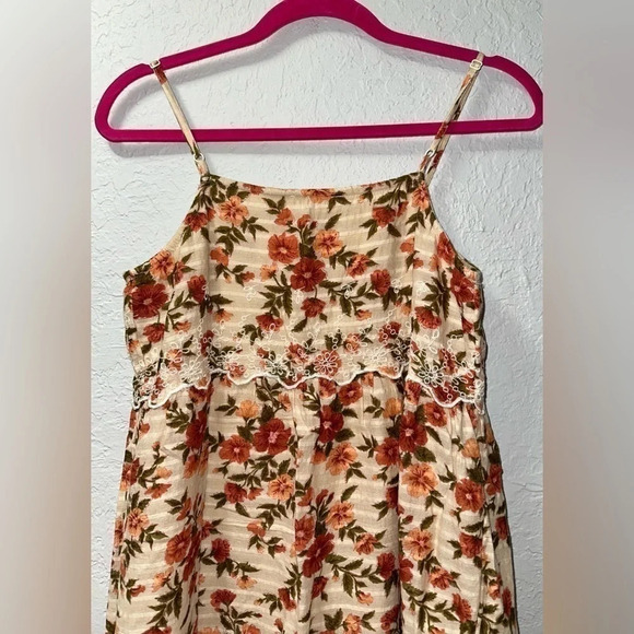 American Eagle Floral Spaghetti Strap Sundress w/ Lace Embroidery - Picture 6 of 8